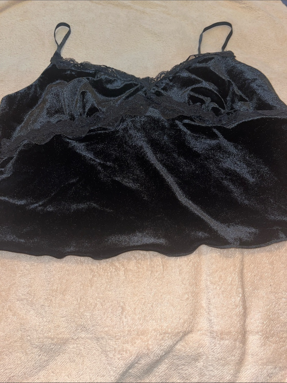 Black Velour tank top